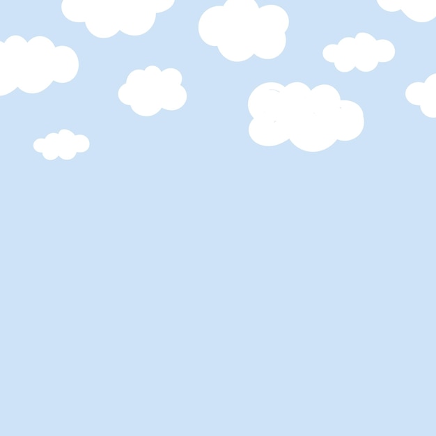 ふわふわの雲のパターンとかわいい背景ベクトル 無料のベクター