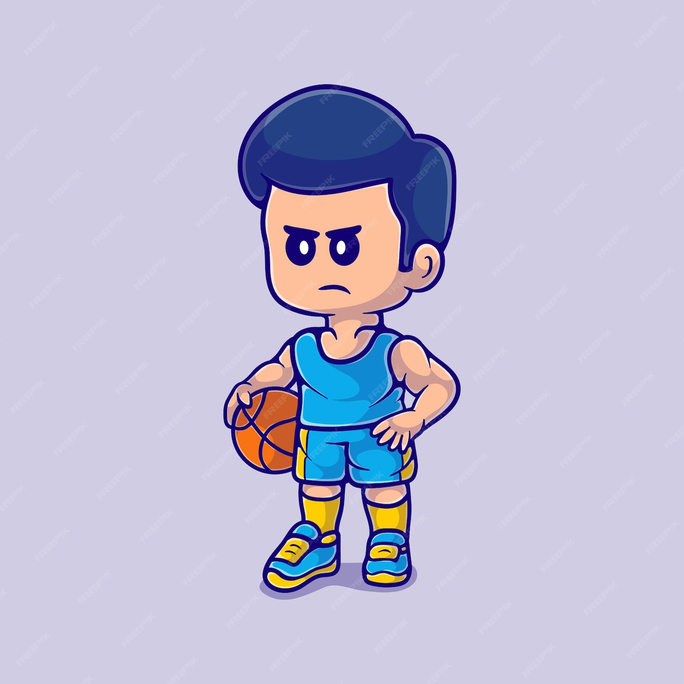 Premium Vector Cute basketball player illustration