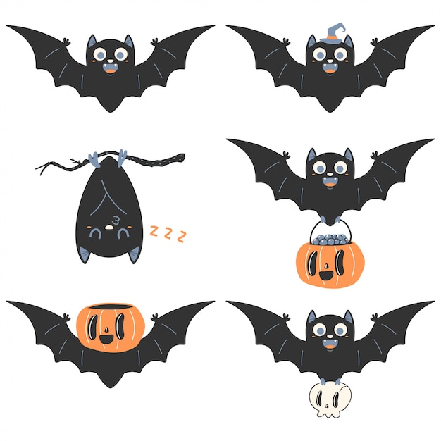 Download Free Cute Bat Cartoon Characters Set Premium Vector Use our free logo maker to create a logo and build your brand. Put your logo on business cards, promotional products, or your website for brand visibility.