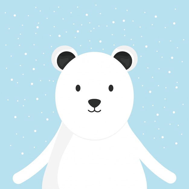 Premium Vector | Cute bear polar adorable character