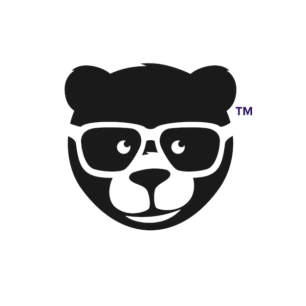 Premium Vector | Cute bear wearing glasses logo inspiration head teddy ...