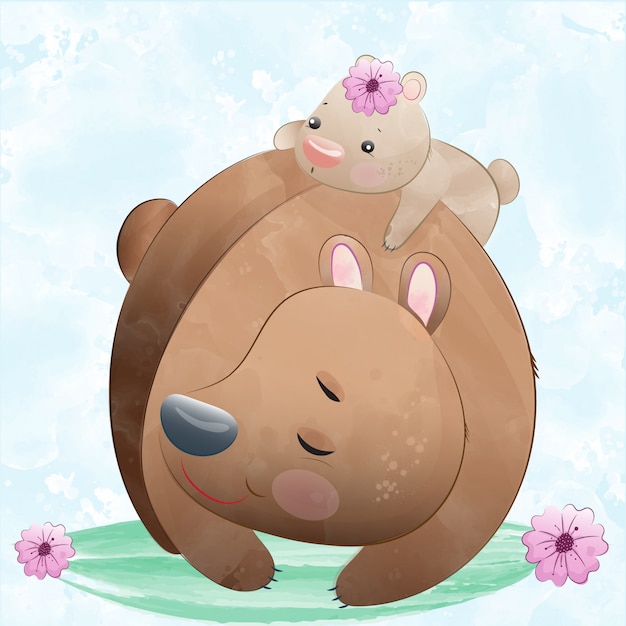 Premium Vector | Cute bears illustration