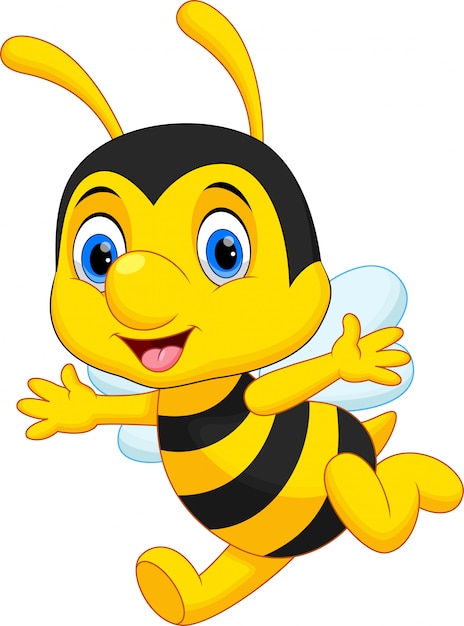  Cute  bee  cartoon  Premium Vector