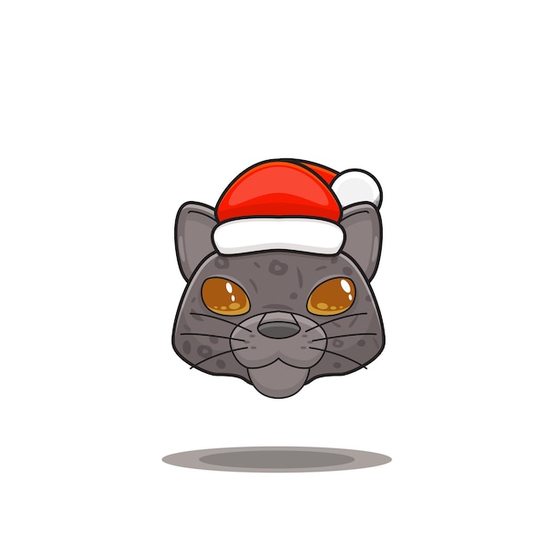 premium-vector-cute-black-panthe-cartoon-wearing-santa-hat