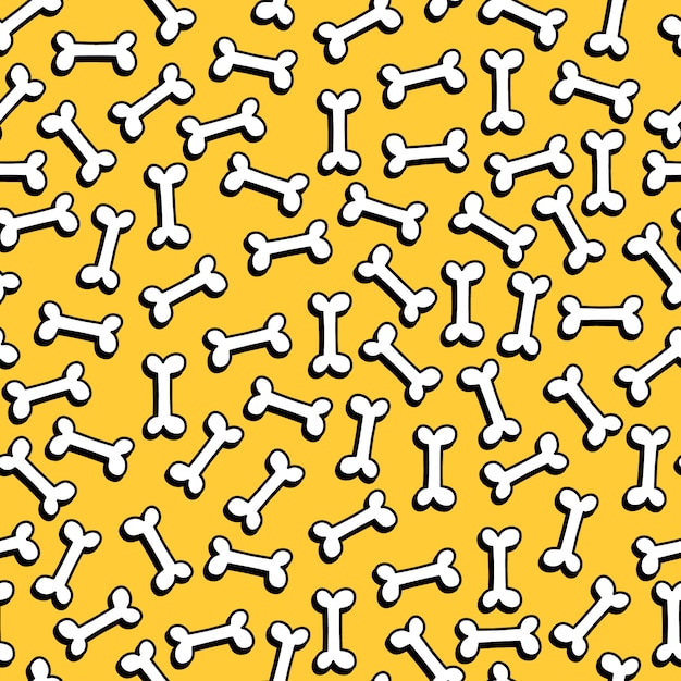 Cute bone pattern Vector Premium Download