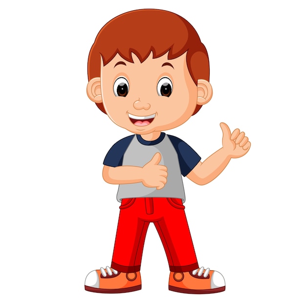 Premium Vector | Cute boy cartoon