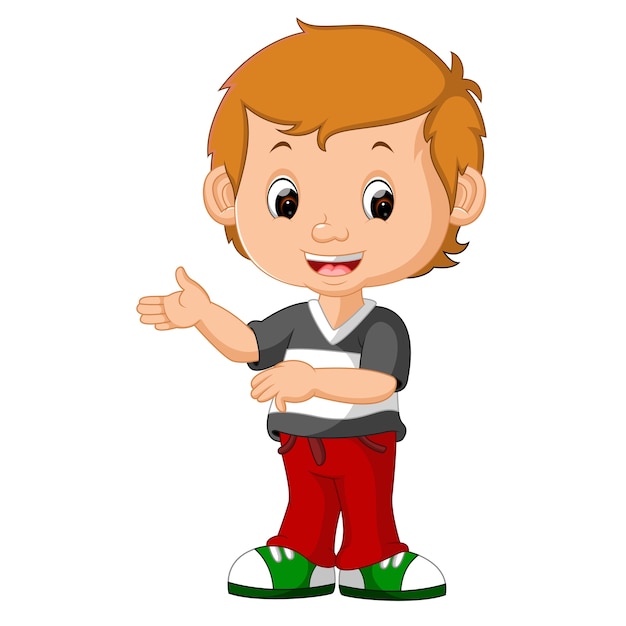 Premium Vector | Cute boy cartoon