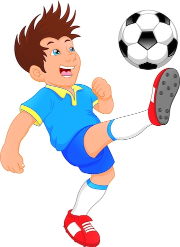 Premium Vector | Cute boy soccer player