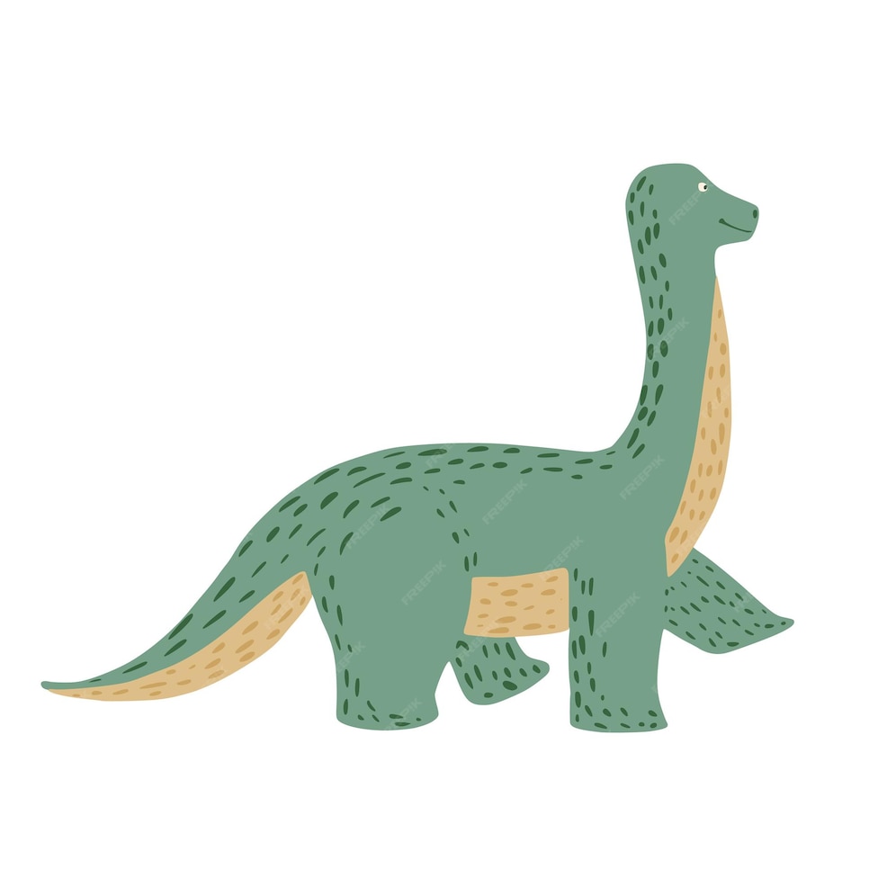 Premium Vector | Cute brachiosaurus isolated on white background ...