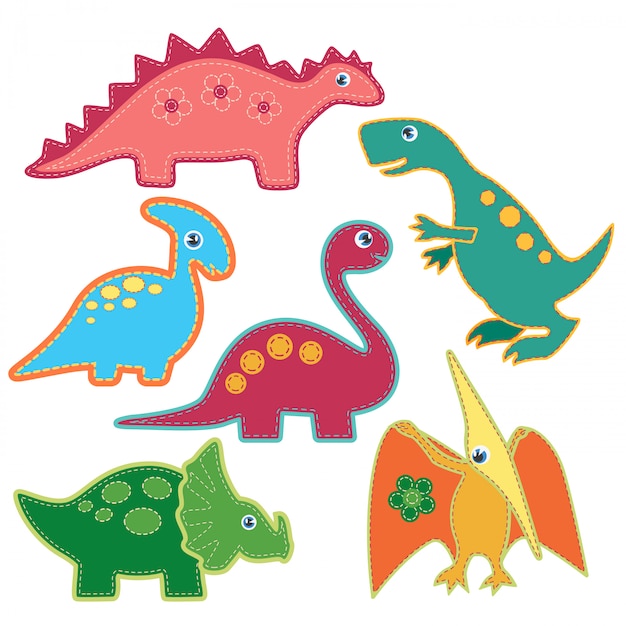 bright colored dinosaurs