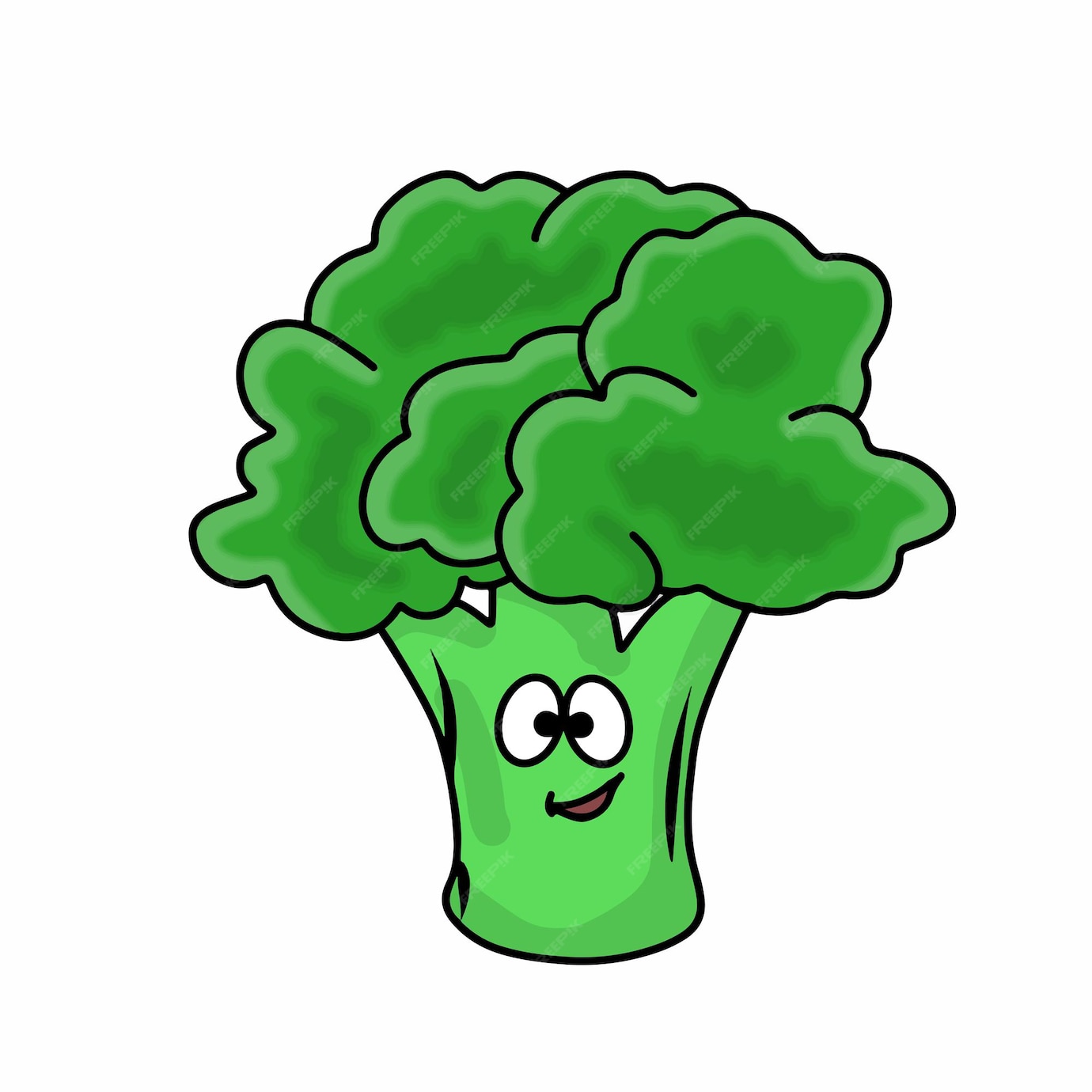 Premium Vector Cute broccoli character vector template design