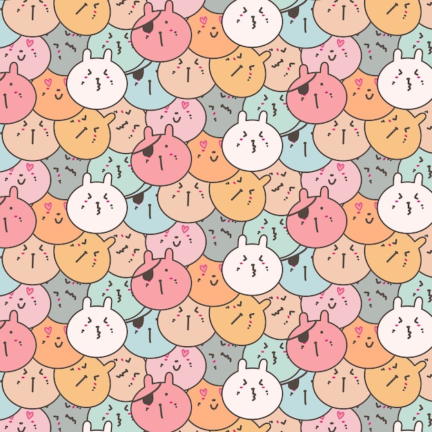 Premium Vector Cute Bunny Pattern Background 1972