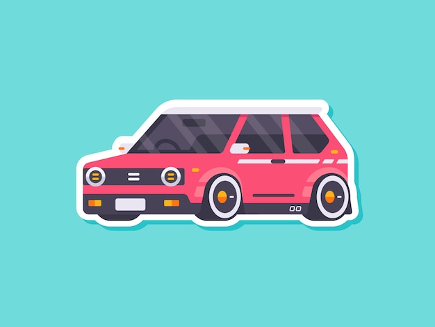 Download Free Cute Car Sticker Retro Premium Vector Use our free logo maker to create a logo and build your brand. Put your logo on business cards, promotional products, or your website for brand visibility.
