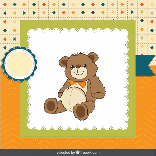 teddy bear greeting card design