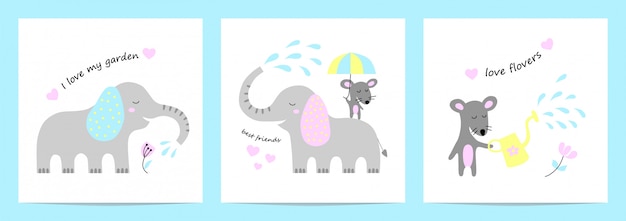 Download Free Cute Cards With Elephant And Mouse Premium Vector Use our free logo maker to create a logo and build your brand. Put your logo on business cards, promotional products, or your website for brand visibility.
