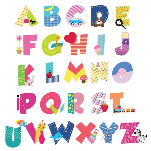 Cartoon Small Letters Alphabet