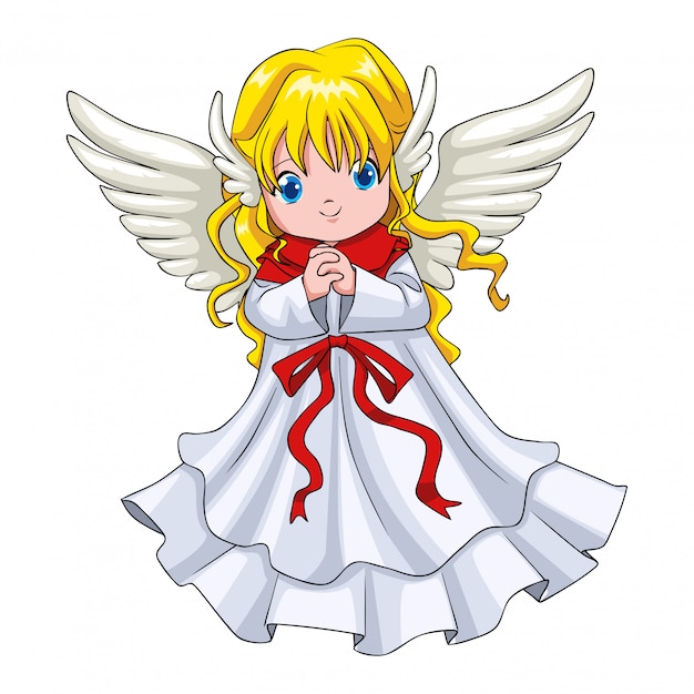 Cute cartoon of an angel | Premium Vector