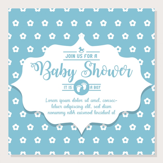 Download Premium Vector | Cute cartoon baby shower and new born invitation card