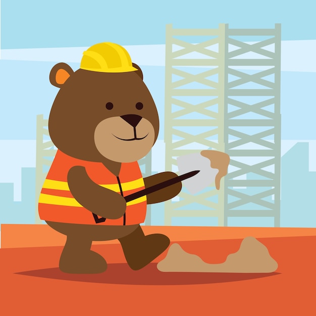 construction worker teddy bear