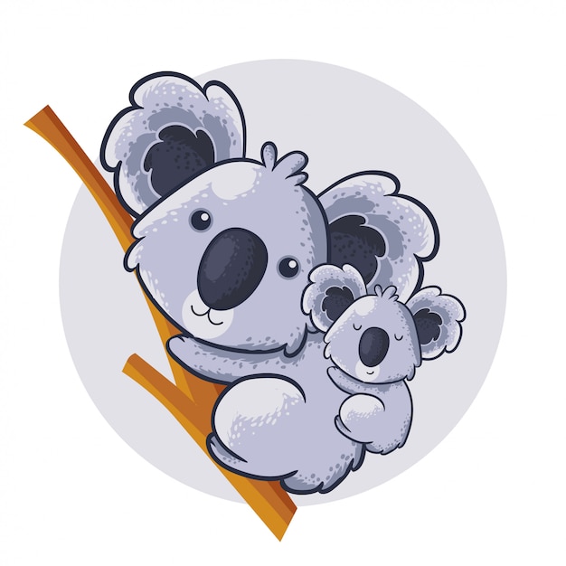 Download Cute cartoon character koala. baby shower print with cute ...