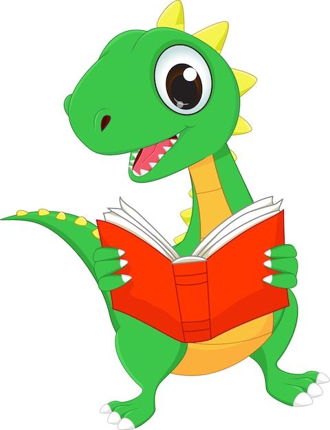 dinosaur reading bedtime story