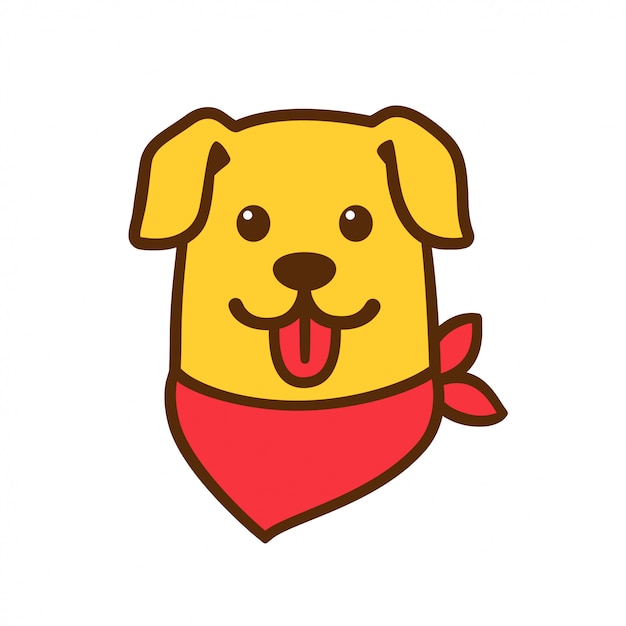 Premium Vector | Cute cartoon dog head