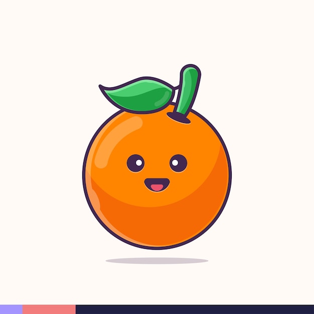 Premium Vector | Cute cartoon orange
