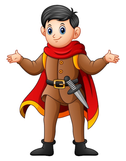 Cute cartoon prince Vector | Premium Download