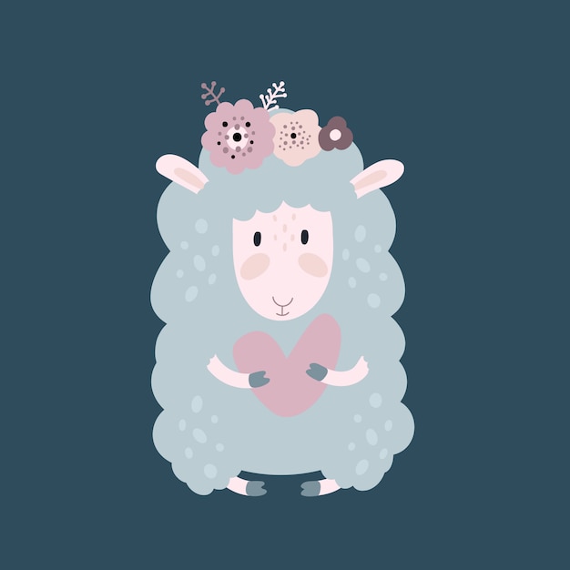 Cute cartoon sheep Vector | Premium Download