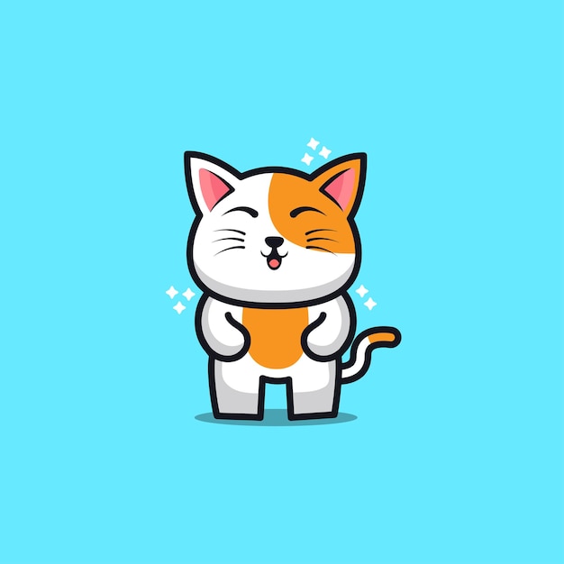 Premium Vector | Cute cat cartoon illustration