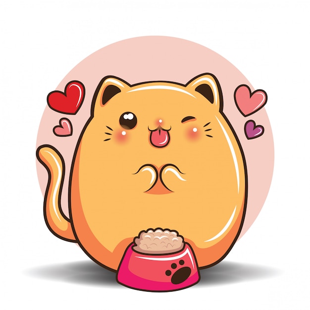 Cute cat cartoon Vector | Premium Download