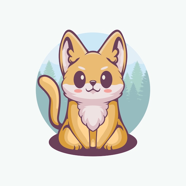 Premium Vector Cute Cat Logo