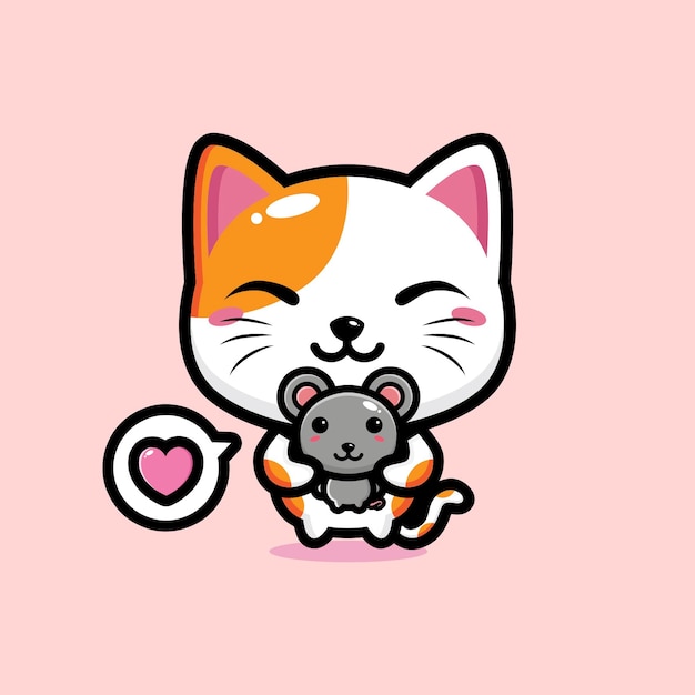 Premium Vector Cute Cat Mascot Design 2169