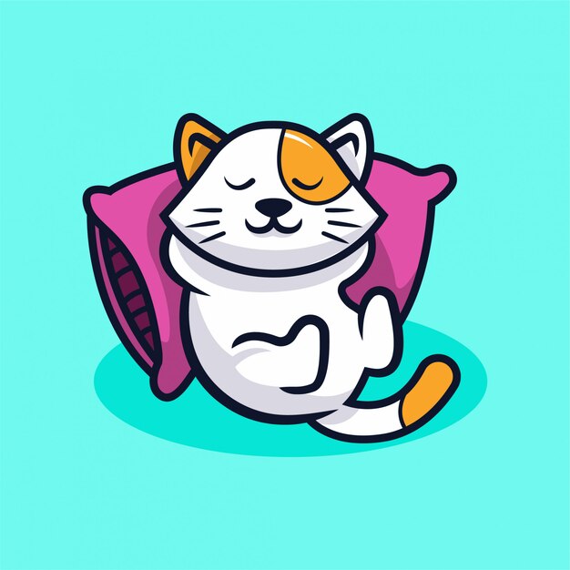 Cute cat mascot illustration | Premium Vector