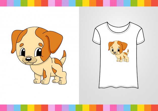 Premium Vector | Cute character on shirt.