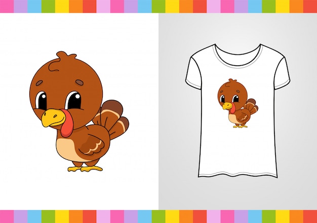 Premium Vector | Cute character on shirt