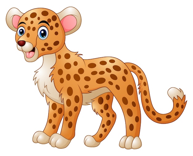 Premium Vector | Cute cheetah cartoon