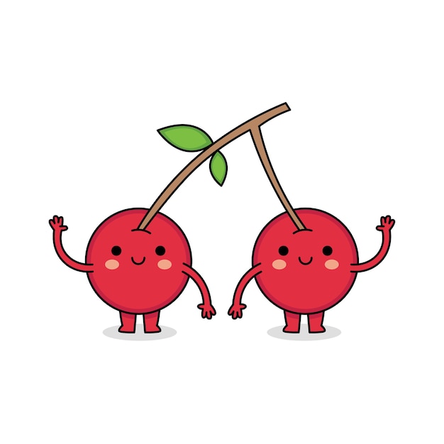 Premium Vector | Cute cherry cartoon character