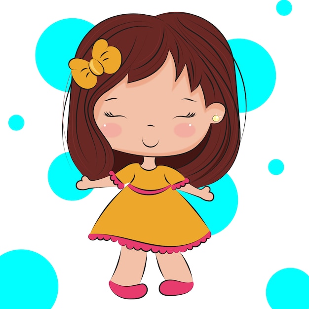 Premium Vector Cute Chibi Girl