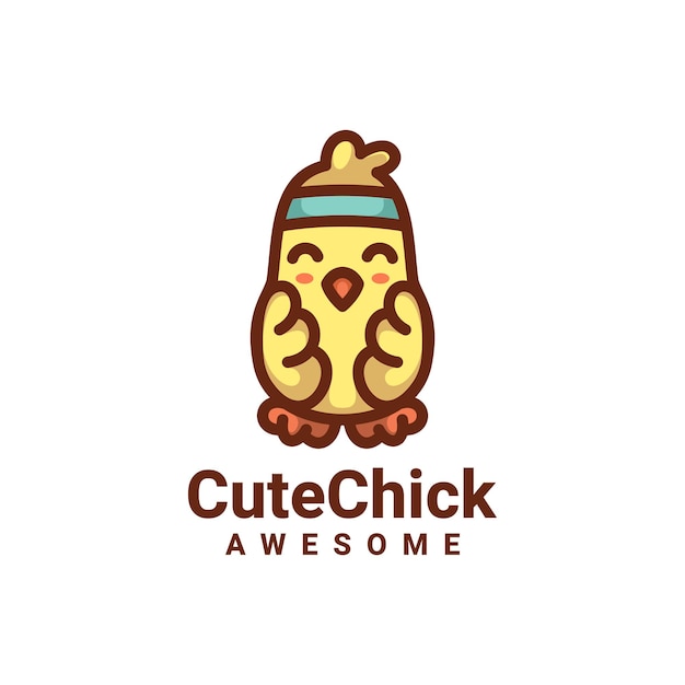 Premium Vector | Cute chick logo