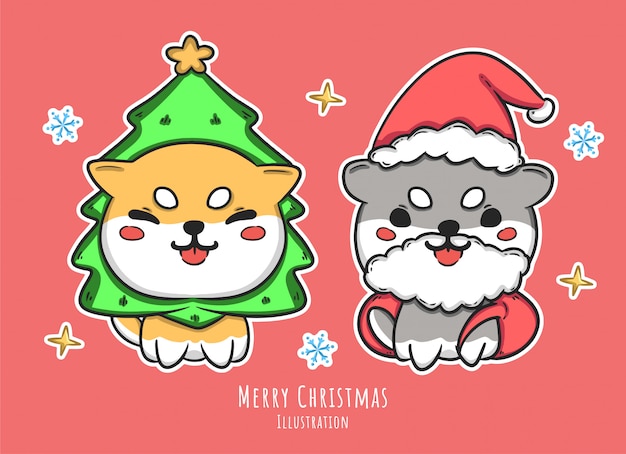 プレミアムベクター かわいいクリスマスキャライラスト