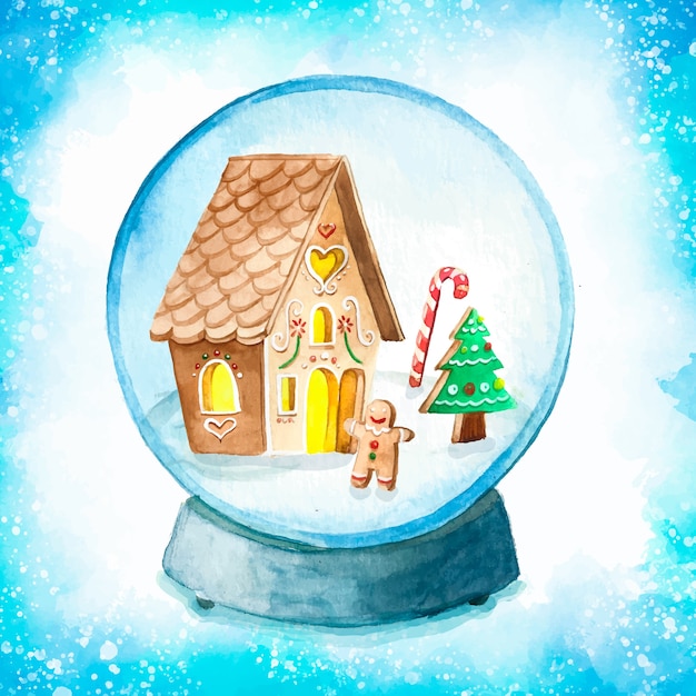 Download Premium Vector | Cute christmas snow globe