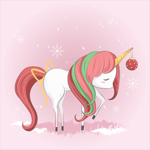 Premium Vector | Cute christmas unicorn