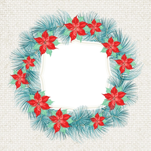 Download Cute christmas wreath | Premium Vector