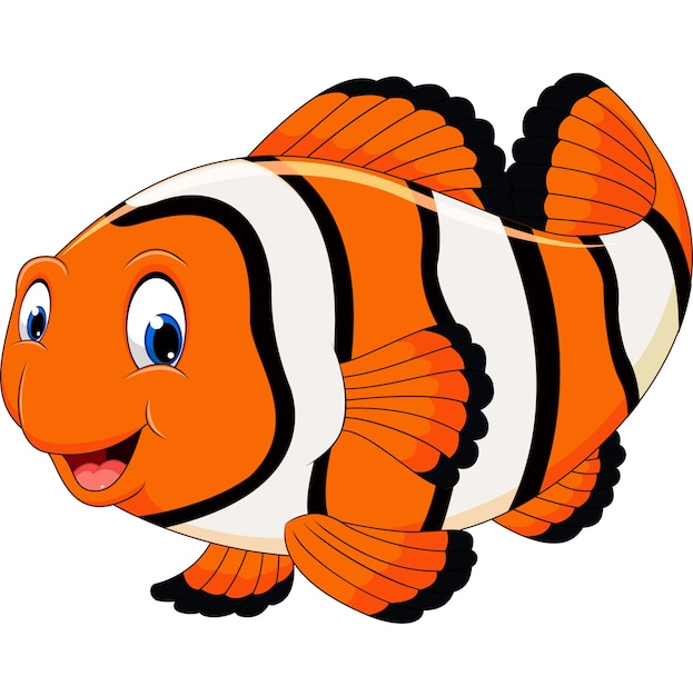 Premium Vector | Cute clown fish cartoon