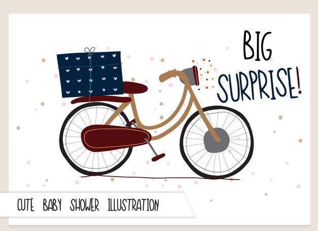 かわいいコレクション漫画フラット自転車イラスト プレミアムベクター