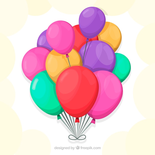 Free Vector | Cute and colorful decorative balloons