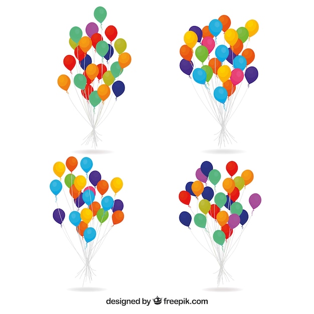 Download Cute and colorful decorative balloons Vector | Free Download