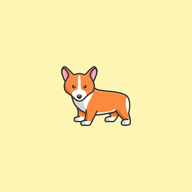 Cute corgi vector | Premium Vector