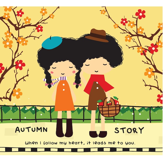 Premium Vector Cute Couple Cartoon Set 